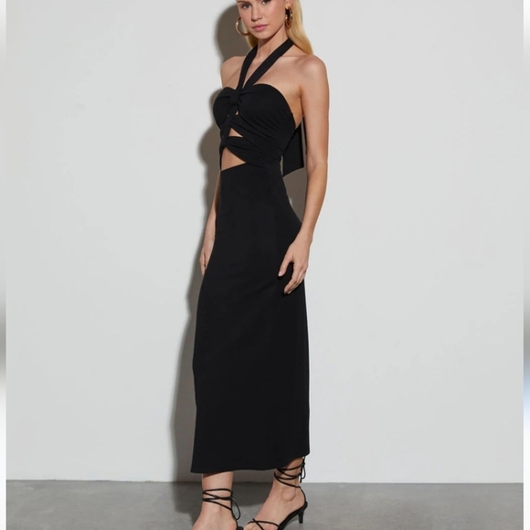 Make Offer FORE Elegant Black Evening Dress - Picture 4 of 4